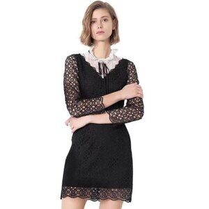 Sandro Cristina guipure lace mini dress
